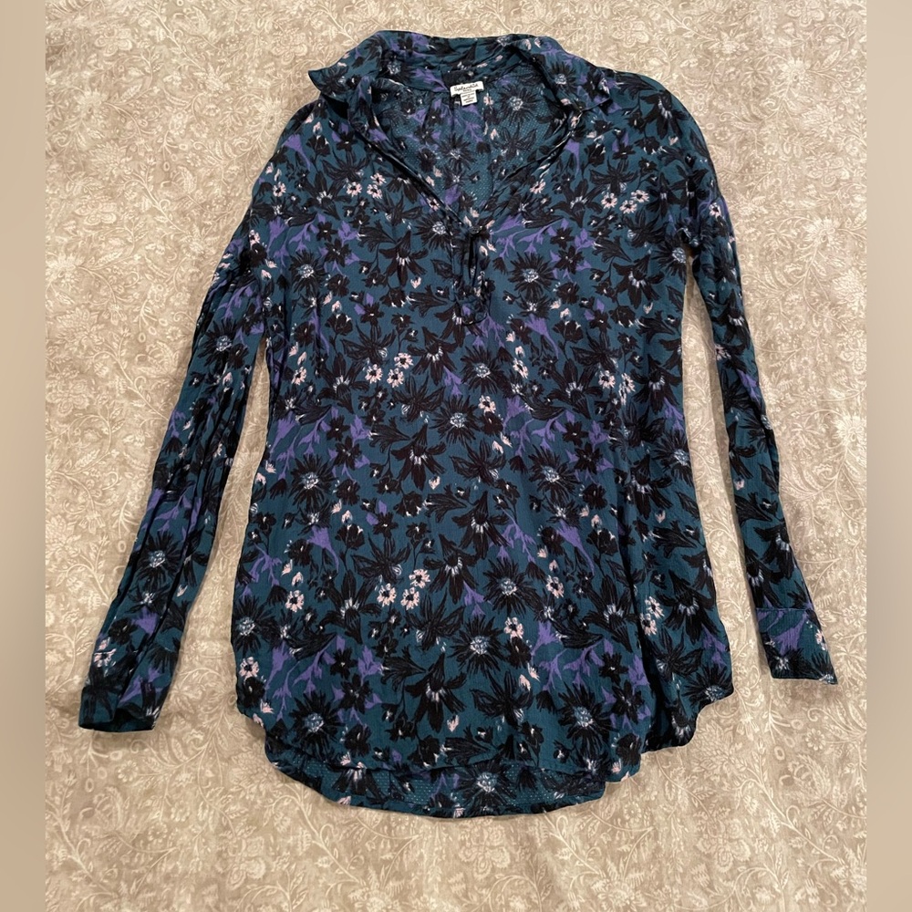 Splendid Floral Long Sleeve Women's blouse Size small